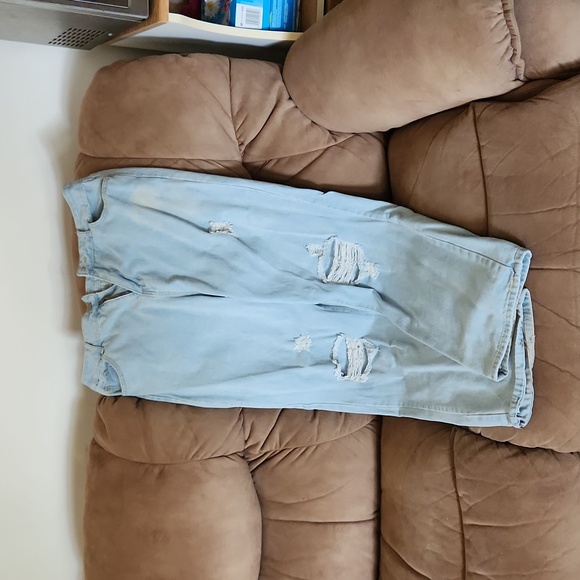 Light blue distress baggy jeans - Picture 1 of 1